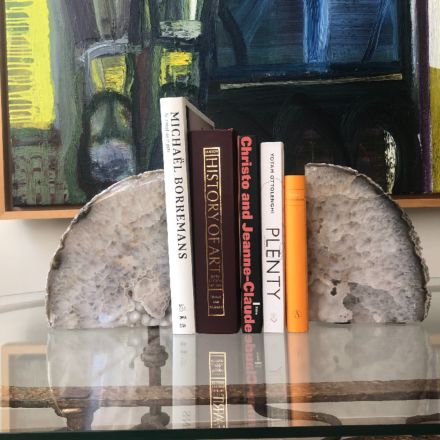 Agate stone bookends