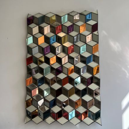 Polychrome mirror by Olivier De Schrijver