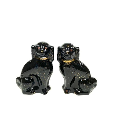 Antieke Staffordshire honden zwart