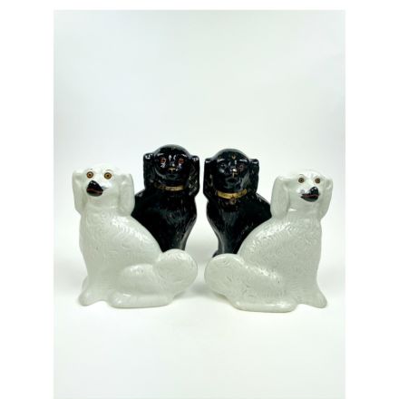 Antieke Staffordshire honden zwart