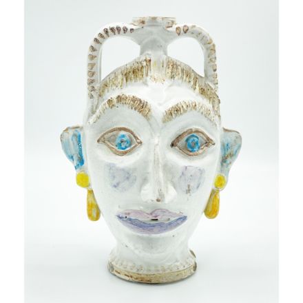 Sicilian ceramic jug woman's head