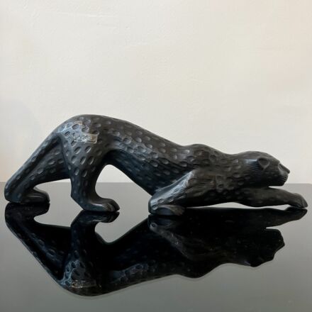 Zeila Panther Lalique in black crystal