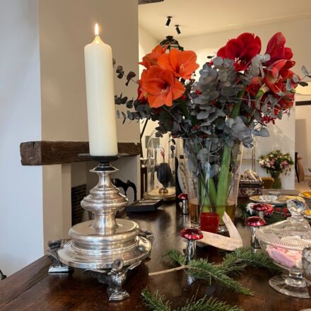 Big silver plated candlestick