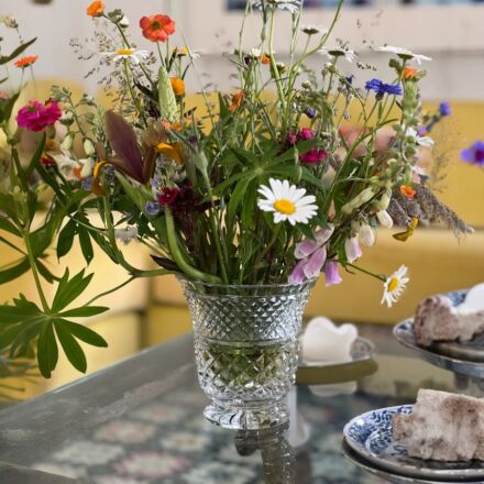 Cut crystal vase