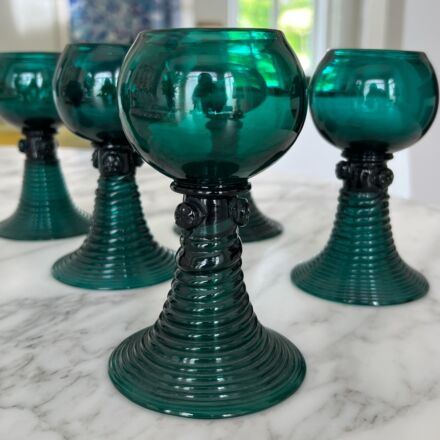 6 wine glasses 'verres à Moselle'