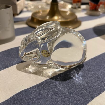 Clear crystal rabbit Val Saint Lambert