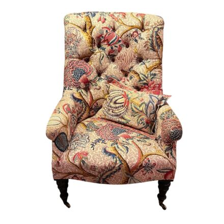 Pair of upholstered armchairs in Napoleon III style